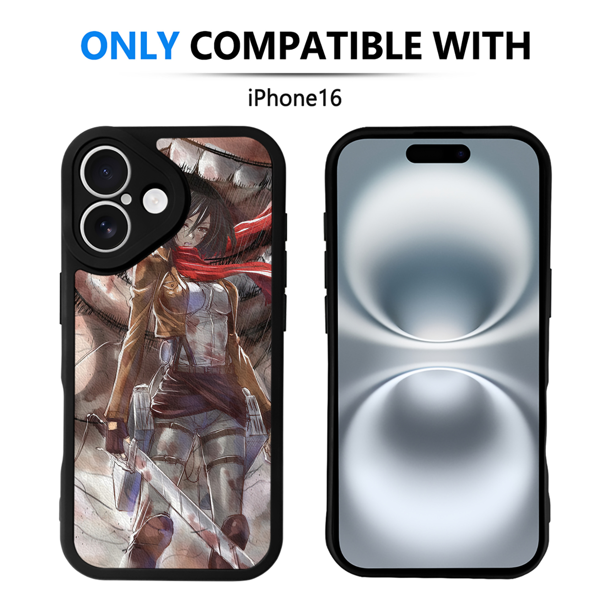 （画像用） 進撃の巨人 Attack on Titan 【iPhone 16シリーズ対応】シリコンスマホケース（レザー調） 材質：シリコン